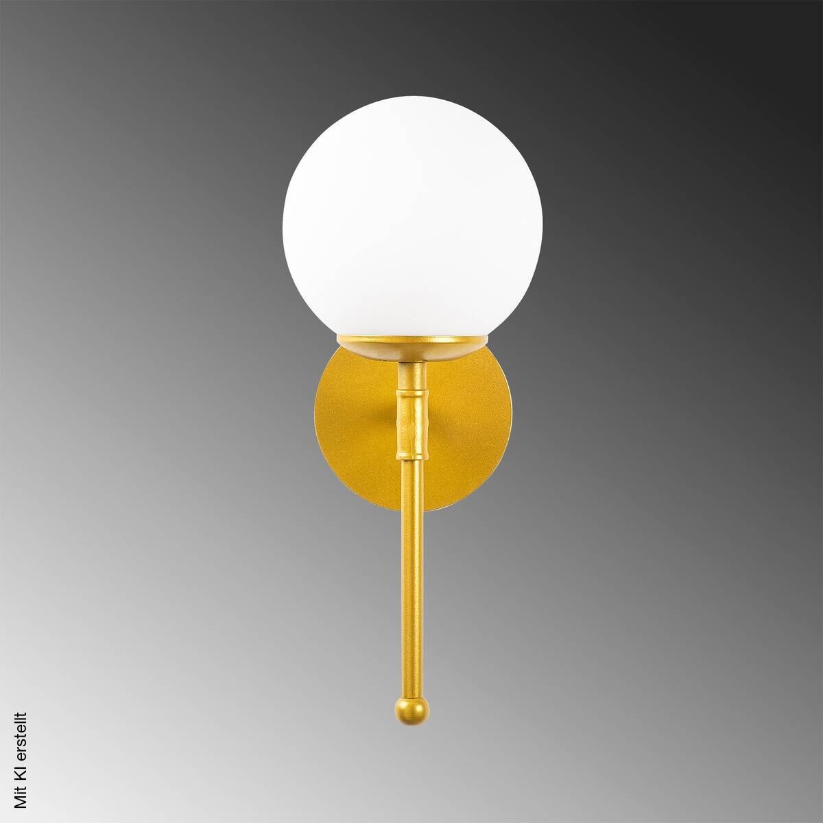 Opviq Wandleuchte gold Glas Metall B/H/L: ca. 20x35x15 cm E27 1 Brennstellen