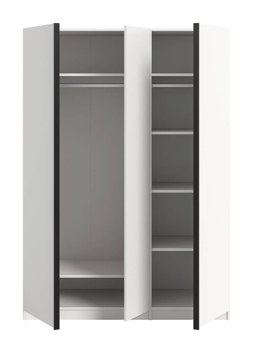 Kleiderschrank OAKLAND weiß B/H/T: ca. 130x183x53 cm