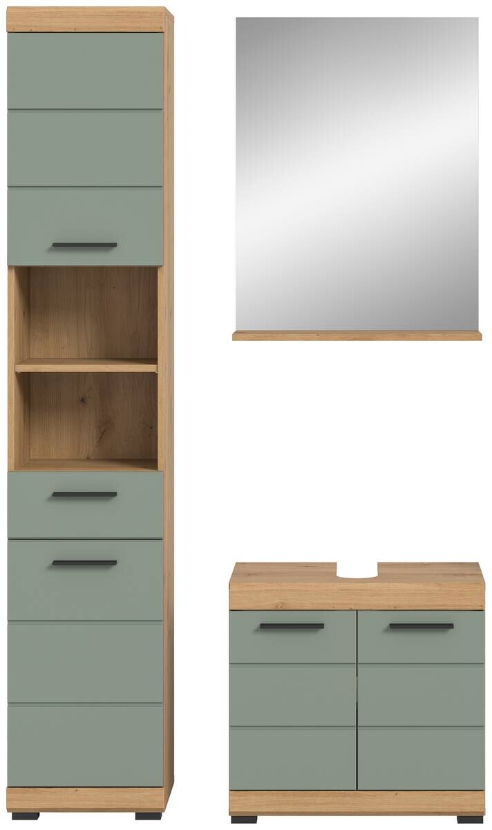 Badezimmer-Set Scout Eiche Artisan Nachbildung salbei Nachbildung B/H/T: ca. 112x191x34 cm