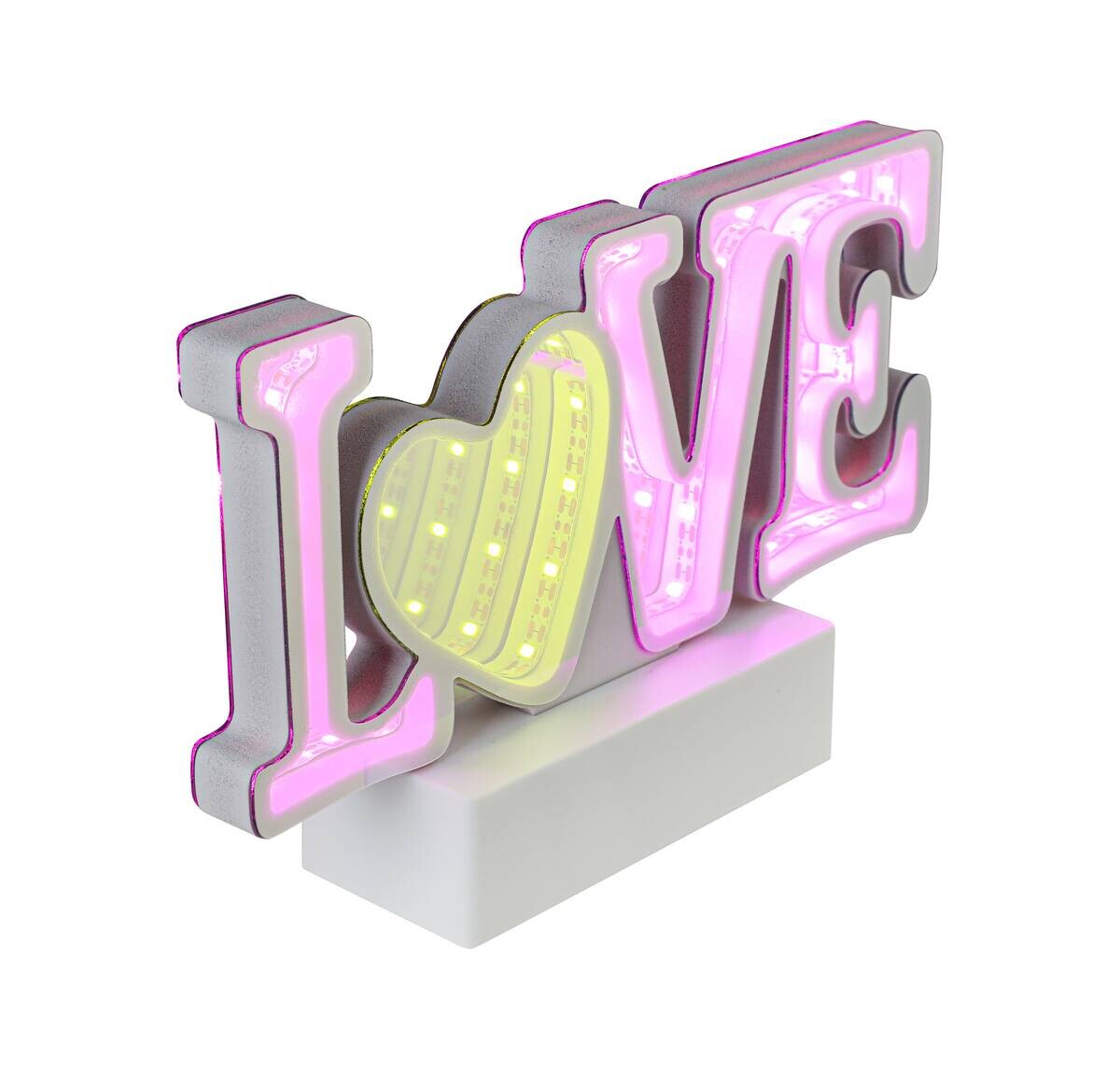 Nolo LED-Infinityleuchte Love weiß B/H/T: ca. 20x4,5x9,7 cm