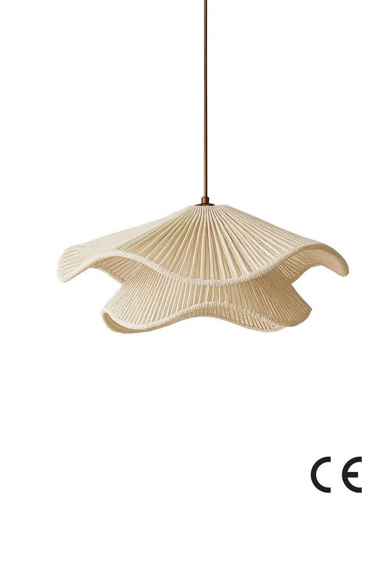 Pendelleuchte ecru B/H/L/D: ca. 50x52x50x50 cm E27 1 Brennstellen