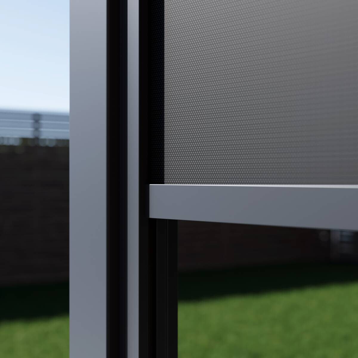 Paragon Outdoor Seitenteil für Pergola Grand Tuscan grau Aluminium B/H: ca. 403x237 cm