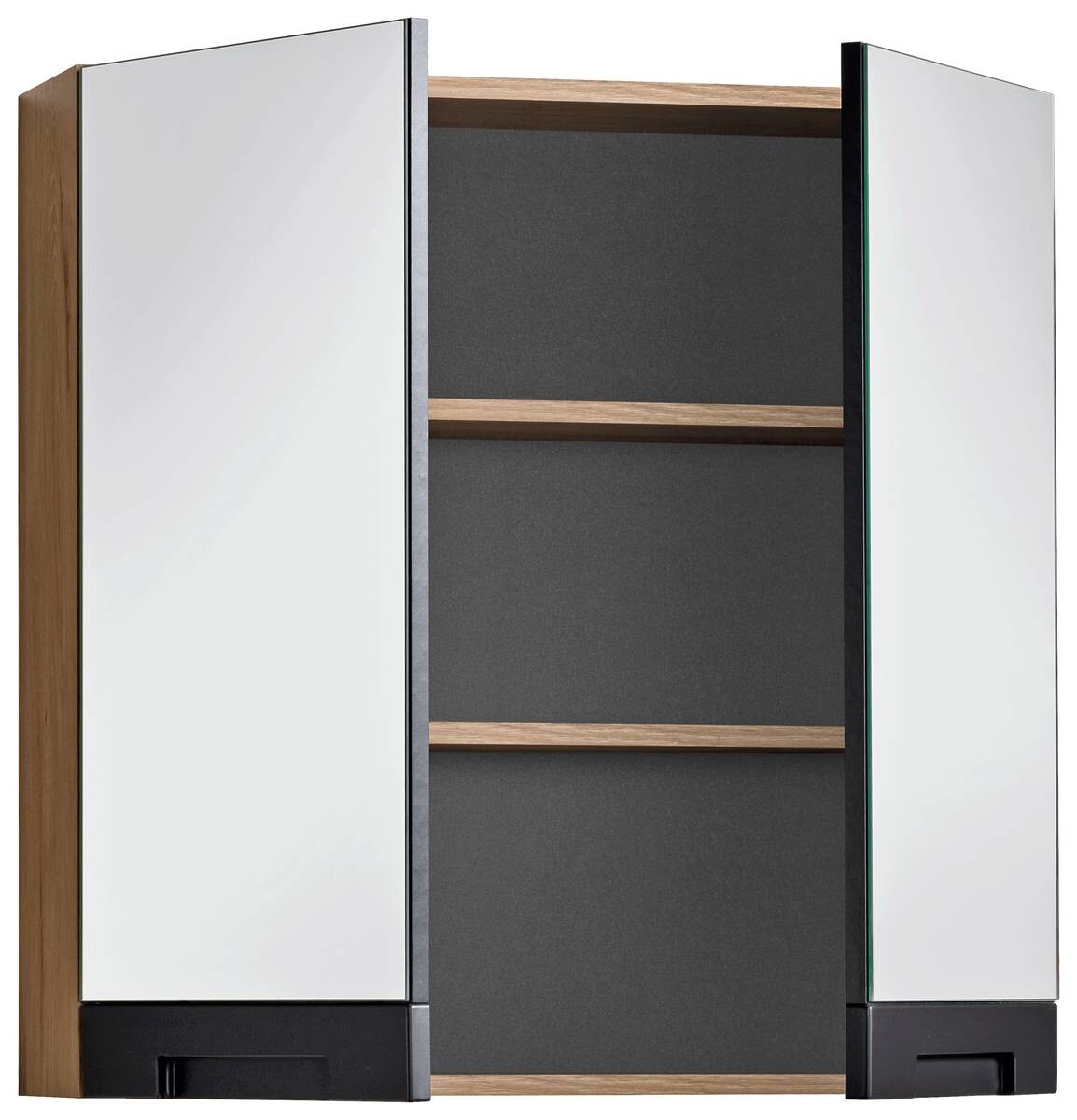 Spiegelschrank Mailand Eiche Viking Nachbildung anthrazit B/H/T: ca. 70x71x22 cm