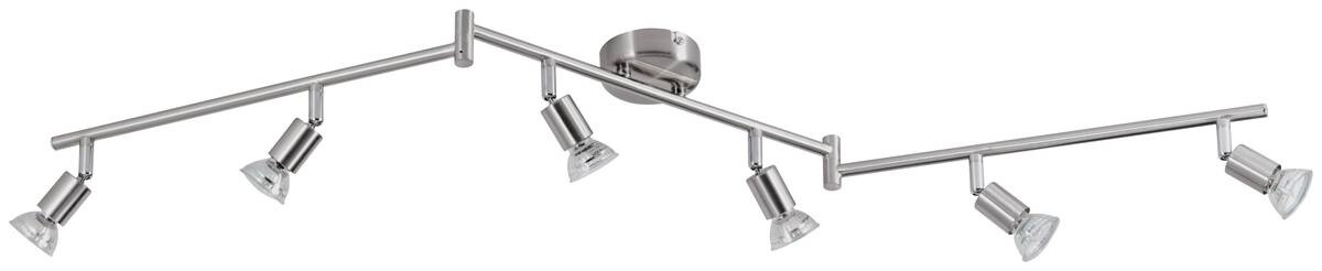 POCOline Spotbalken Joris nickel matt Metall L: ca. 120 cm GU10 6 Brennstellen