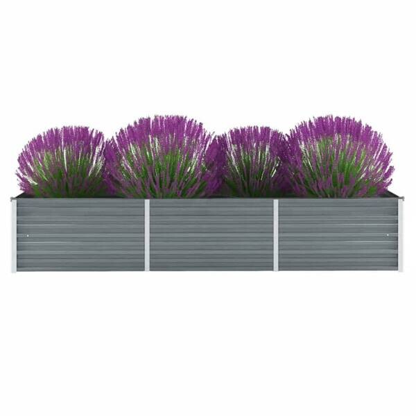 Hochbeet grau Stahl B/H/L: ca. 80x45x240 cm
