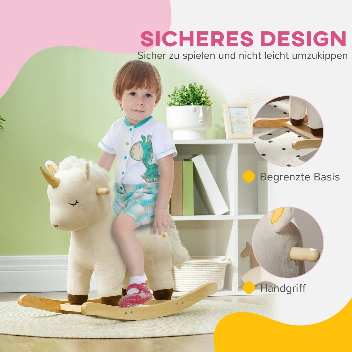 AIYAPLAY Schaukeltier B/H/L: ca. 33x56x63 cm