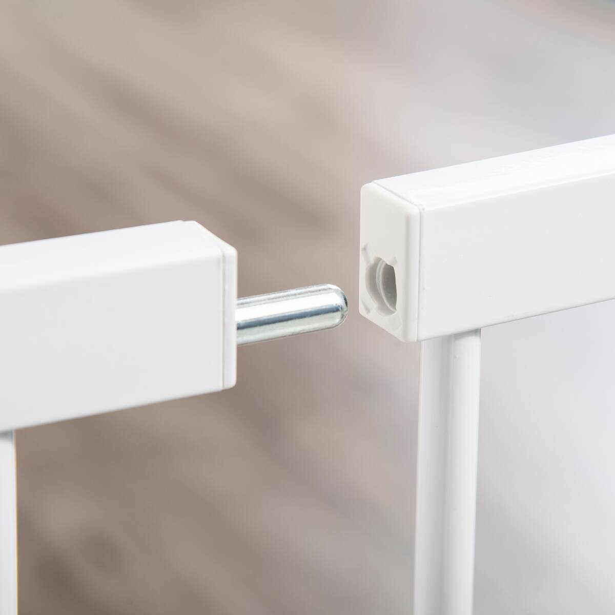 PawHut Türschutzgitter weiß Metall B/H/L: ca. 2x76x131 cm