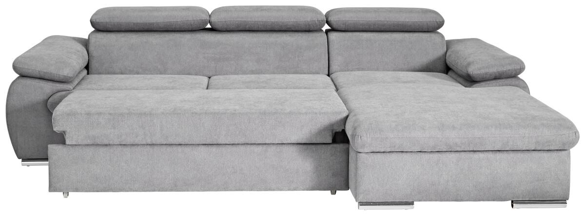 Ecksofa mit Bettfunktion und Bettkasten graubraun B/T: ca. 284x196 cm