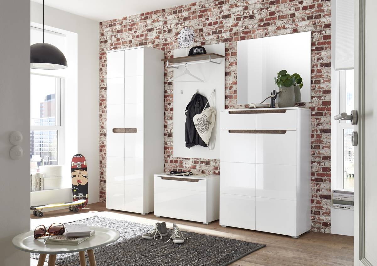 Wandspiegel Turin weiß B/H/T: ca. 80x70x2 cm