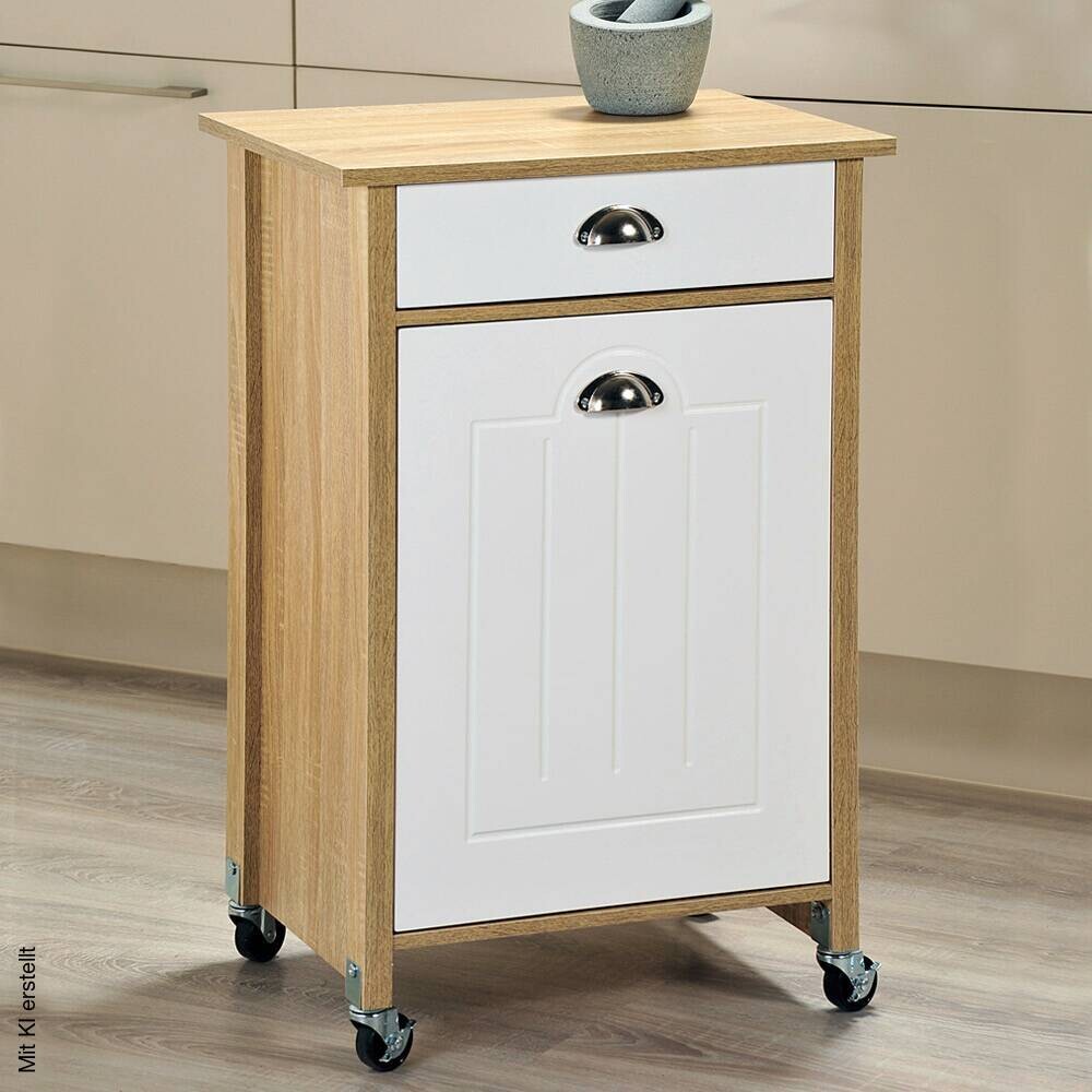 Kesper Küchenwagen weiß Spanplatte B/H/T: ca. 50x79x37 cm