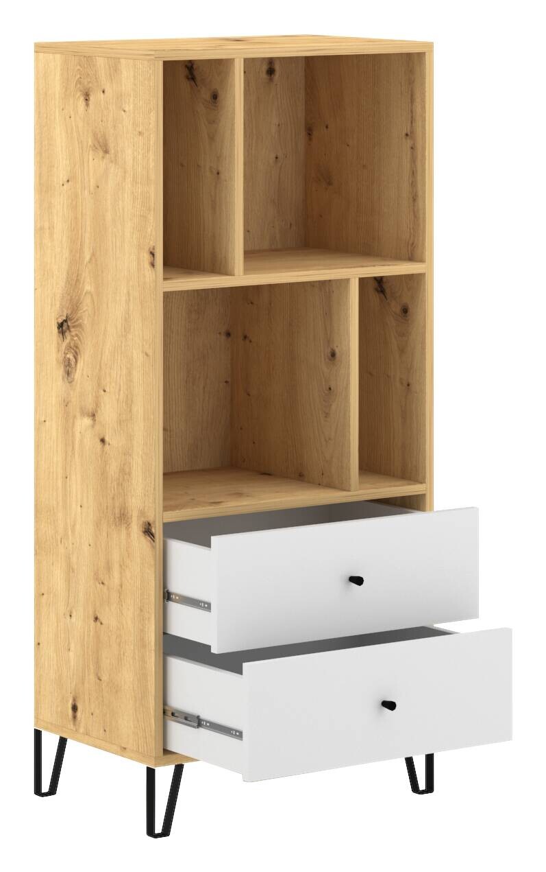 Regal BILBAO Eiche Artisan Nachbildung B/H/T: ca. 63,4x135,2x40 cm