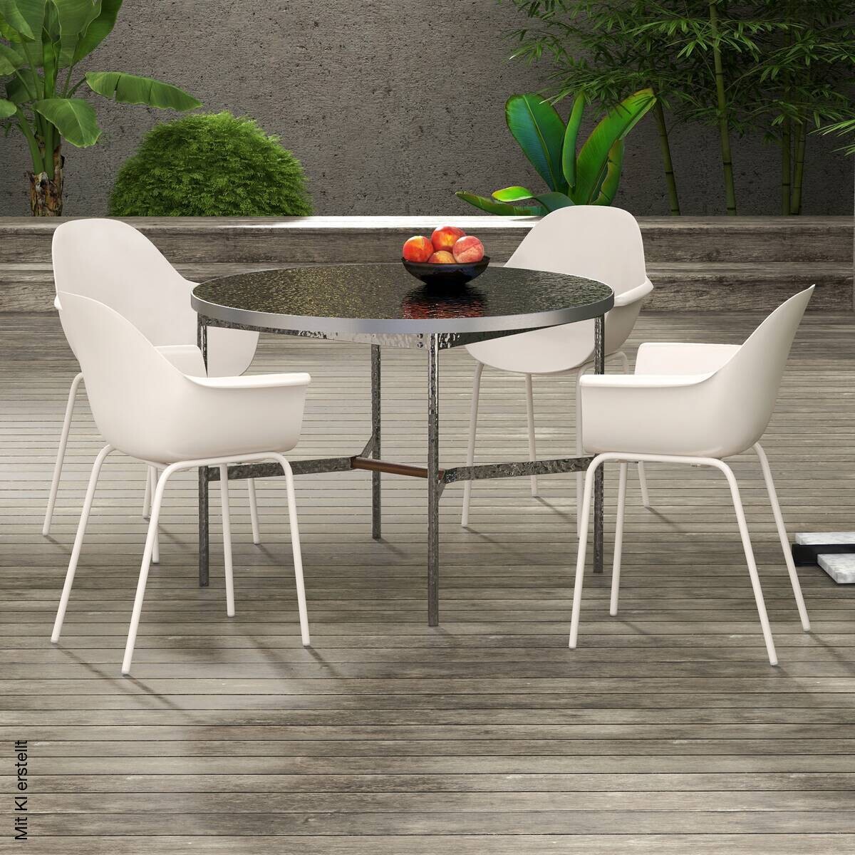 Outsunny Bistro-Set grau Stahl B/H/L: ca. 55x84x59 cm