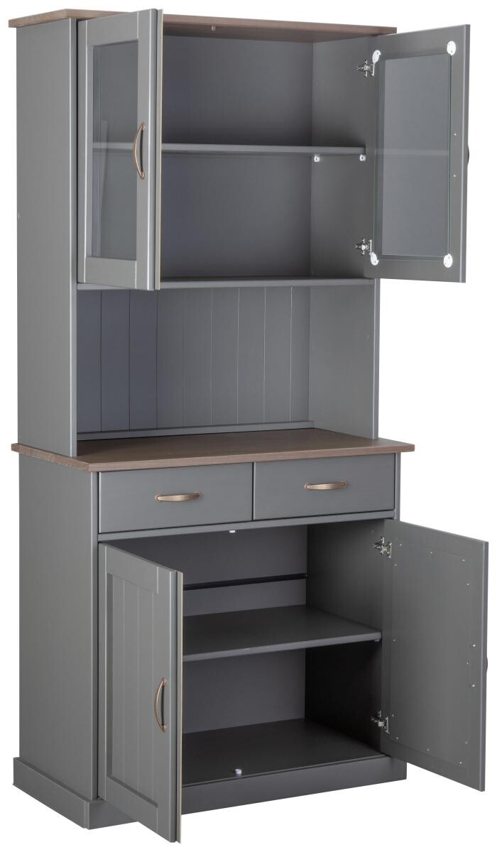 Buffet Luzerna grau braun B/H/T: ca. 90x191x45 cm