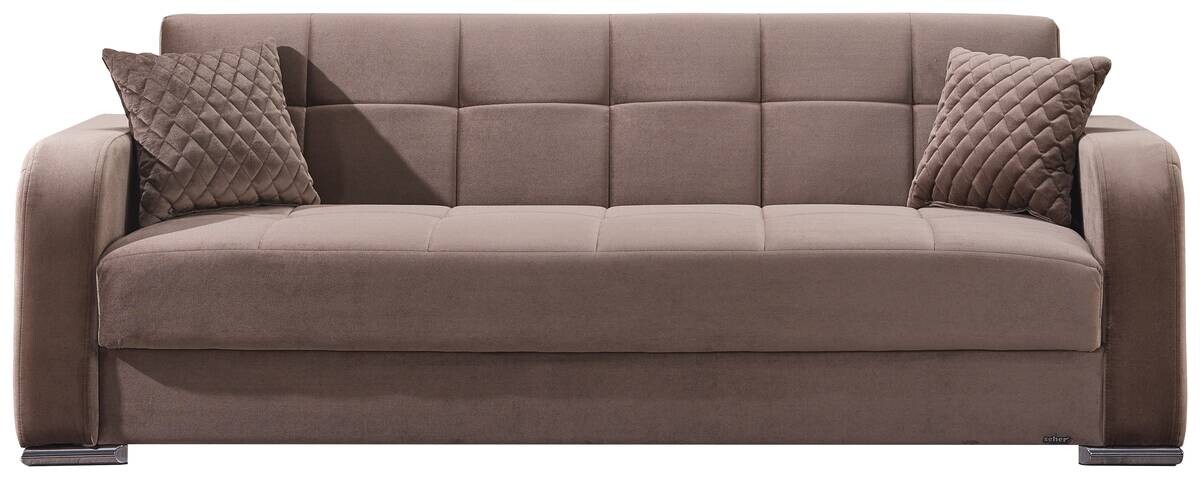 Sofa 3-2-1 Orlando graubraun B/H/T: ca. 228x84x86 cm