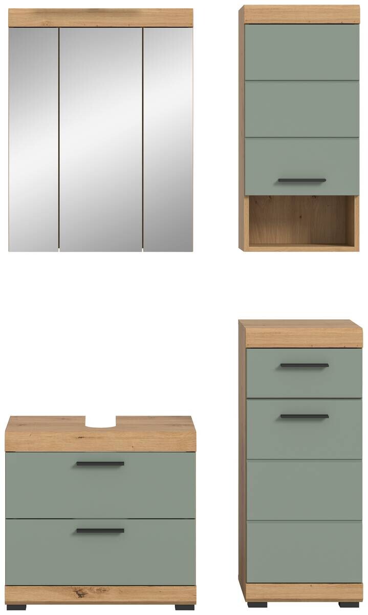 Badezimmer-Set Scout Eiche Artisan Nachbildung salbei Nachbildung B/H/T: ca. 112x191x37 cm