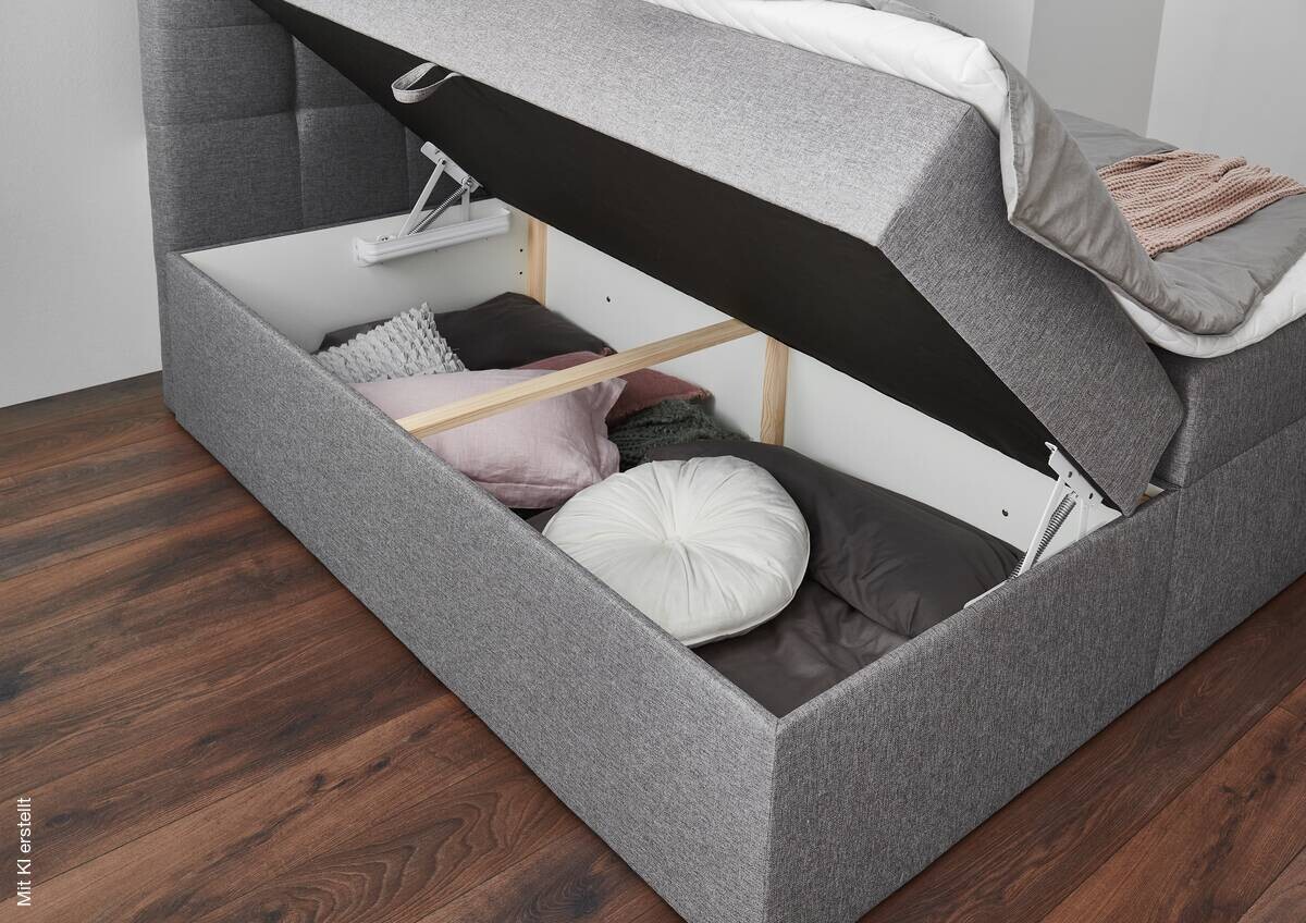 Boxbett Shelfie I hellgrau Liegefläche B/L: ca. 180x200 cm