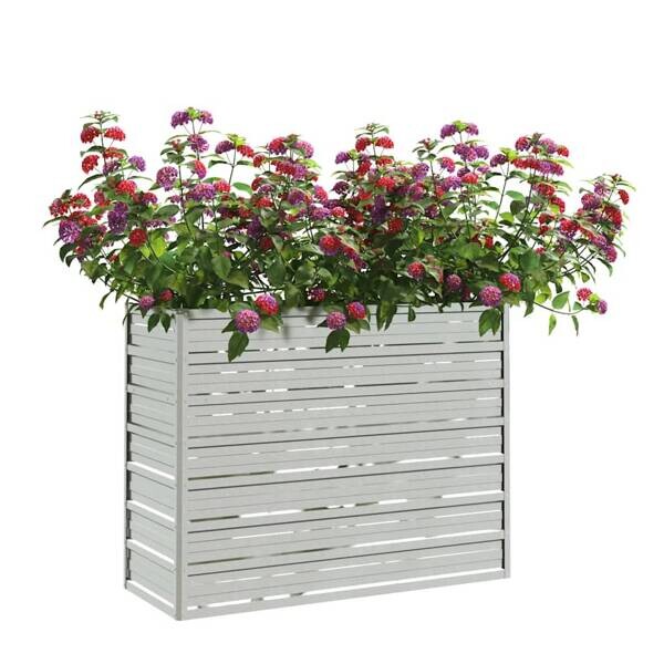 Garten-Hochbeet silber Stahl B/H/L: ca. 40x77x100 cm