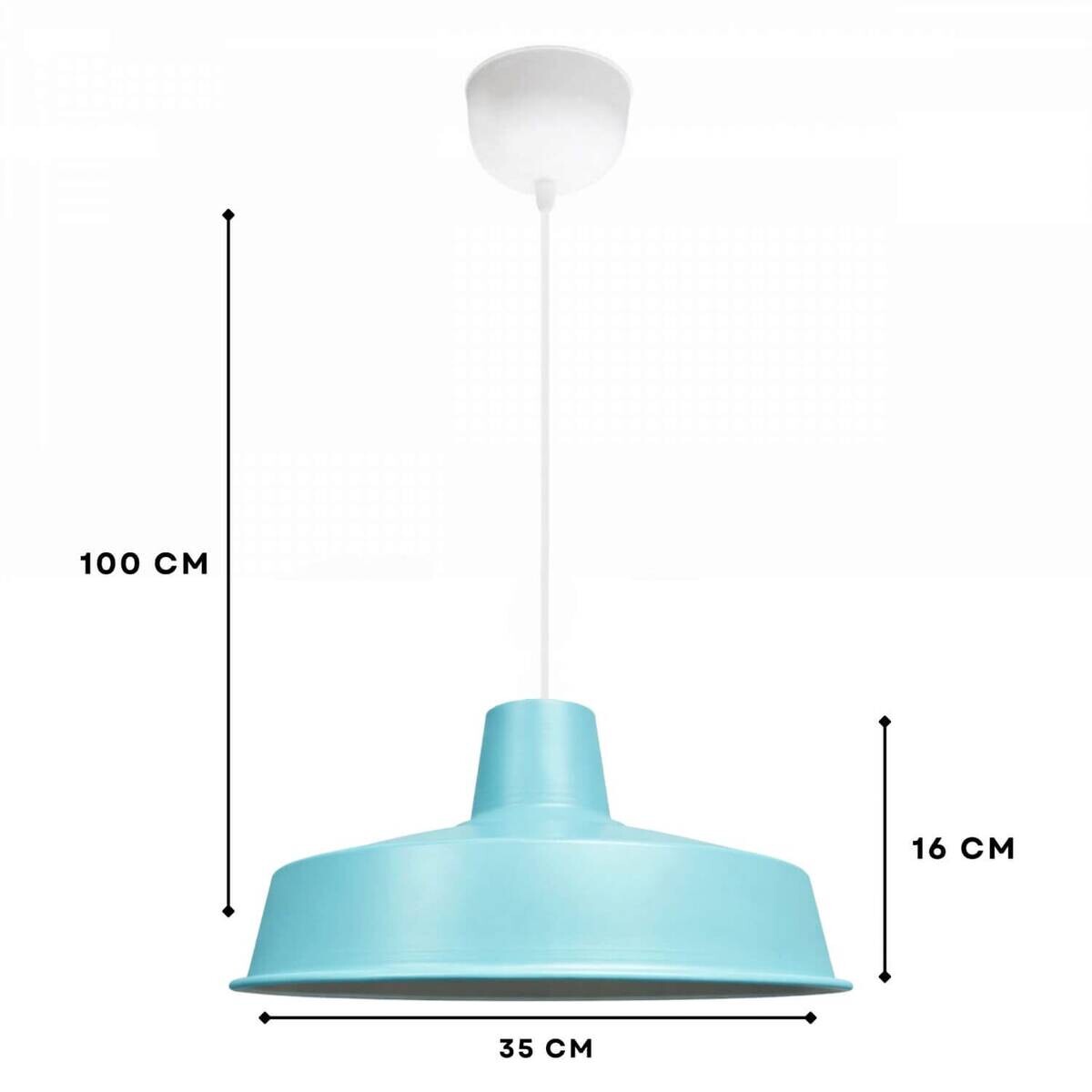 Opviq Pendelleuchte blau B/H/T: ca. 35x100x35 cm E27 1 Brennstellen