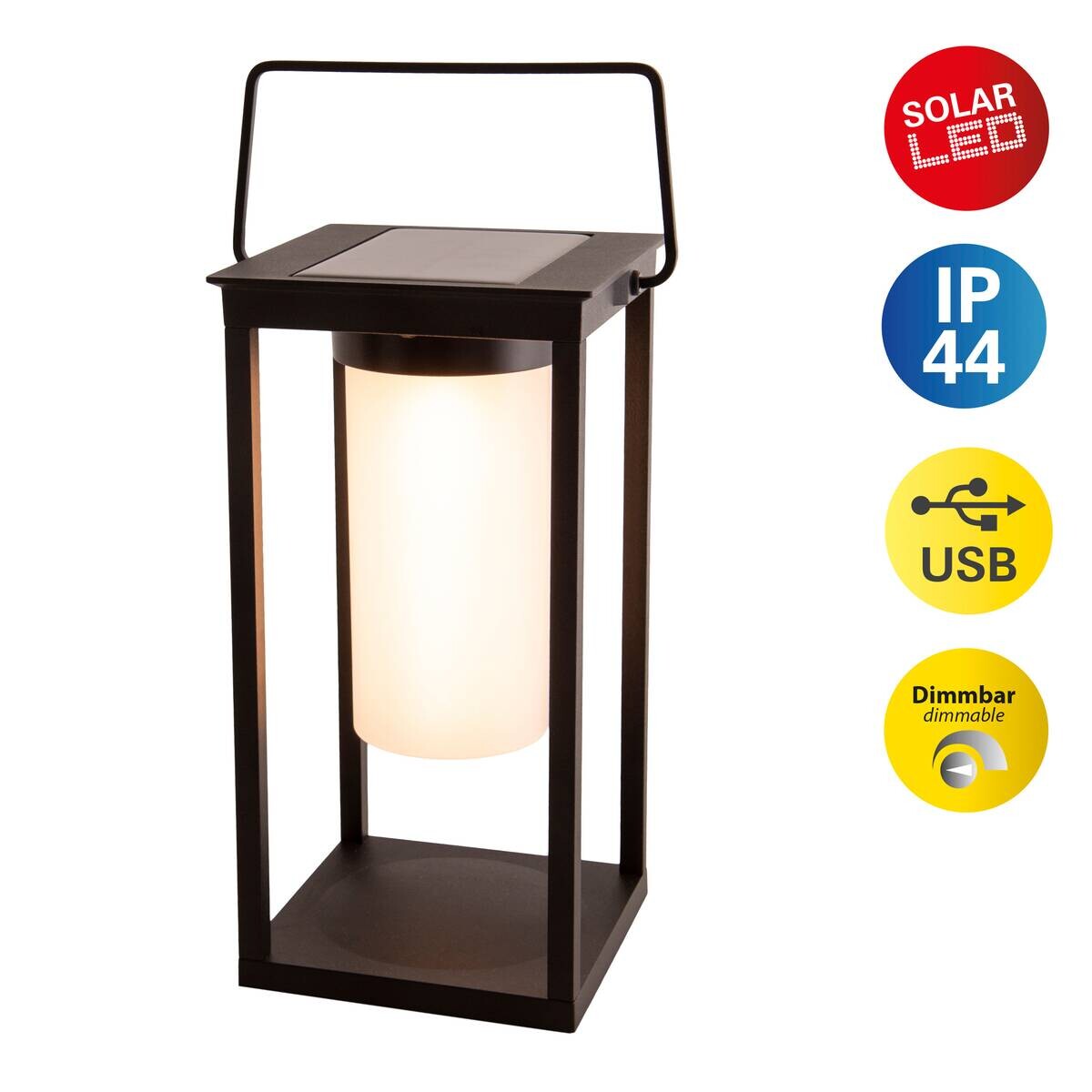 LED-Sockelleuchte 3180922 schwarz Aluminium Kunststoff B/H/L: ca. 14,5x28x14,5 cm