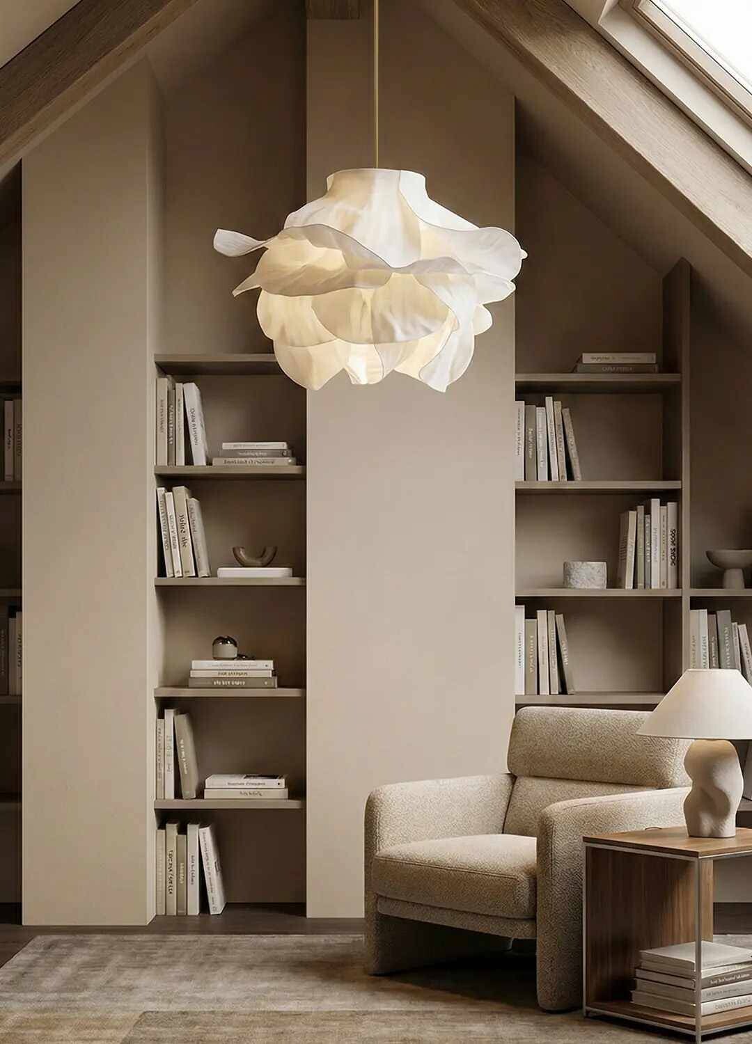 Opviq Pendelleuchte weiß Kunststoff B/H/T/L/D: ca. 58x120x58x58x58 cm E27 1 Brennstellen