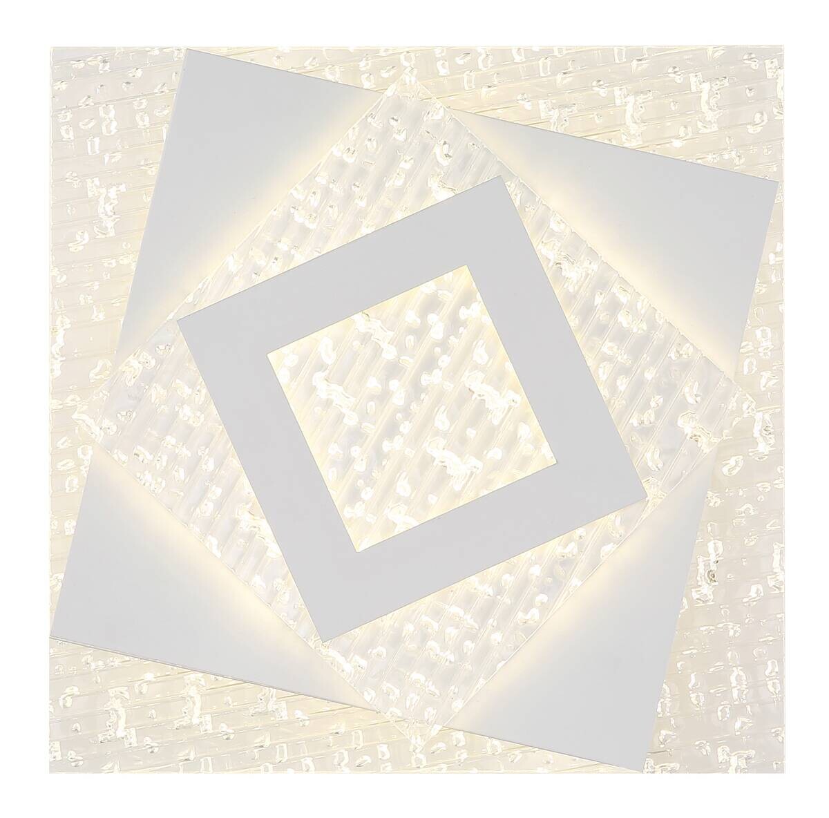 GLOBO LED-Deckenleuchte VELORA weiß Acryl Metall B/H/T: ca. 29x3,8x29 cm 1 Brennstellen