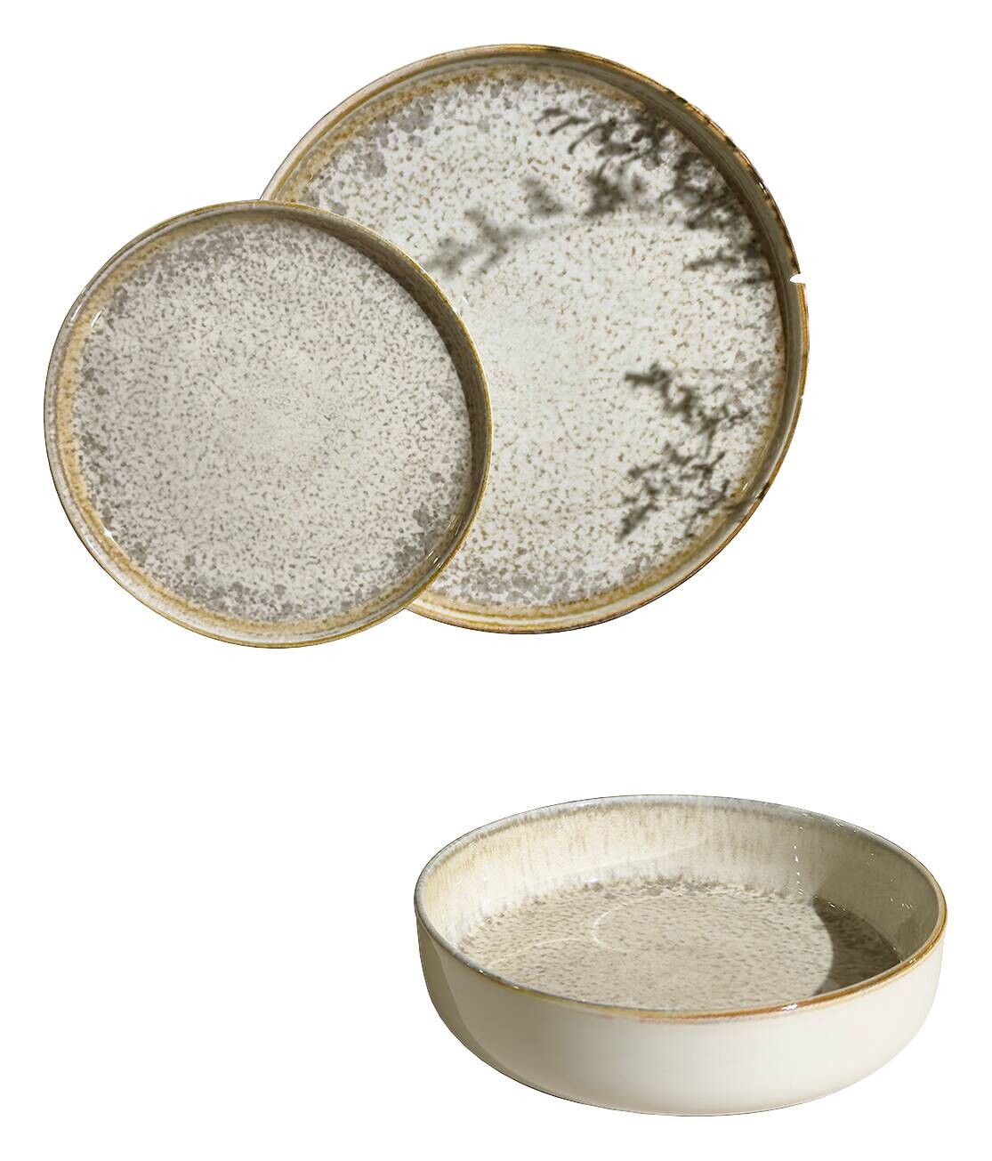 KEVOLI home Kombiservice sand Porzellan 12 tlg.