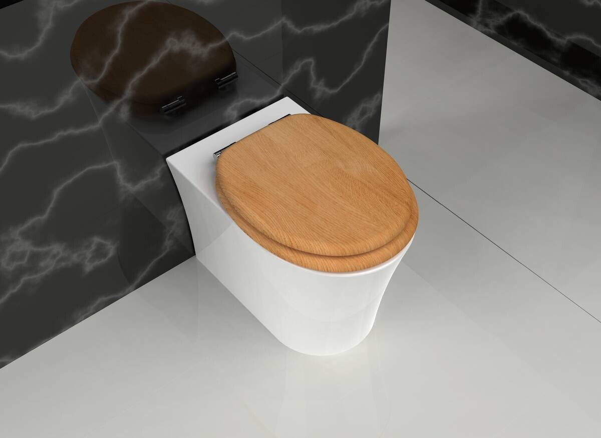 POCOline WC-Sitz Holzoptik MDF