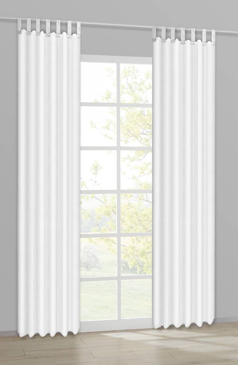 Sensation Schlaufenvorhang Look weiß B/L: ca. 140x235 cm