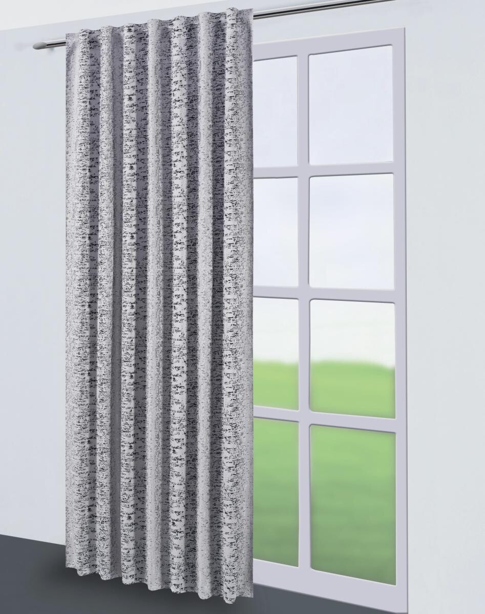 Kombivorhang Gizem silber B/L: ca. 140x245 cm