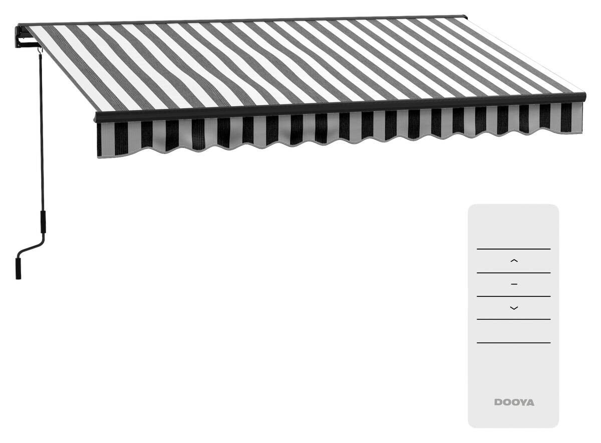 Outsunny Gelenkarmmarkise weiß B/H/L: ca. 250x150x350 cm