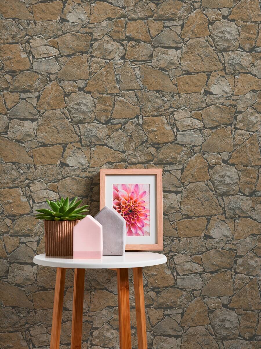 A.S.Creation Vliestapete braun grau beige B/H/D: ca. 53x1005x9,8 cm