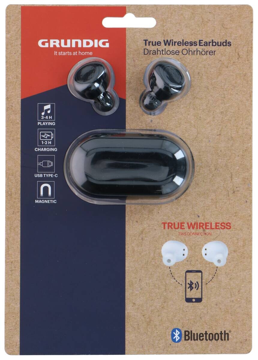 Grundig Bluetooth-Kopfhörer weiß schwarz B/H/L: ca. 3,5x7x2,8 cm