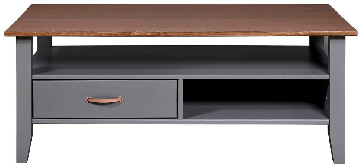 Inter Link Couchtisch LUZERNA grau Holz B/H/L: ca. 45x60x115 cm