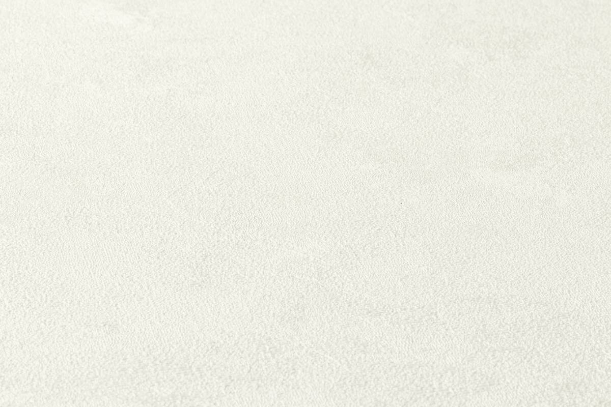 Vliestapete Uni creme weiß B/L: ca. 53x1005 cm