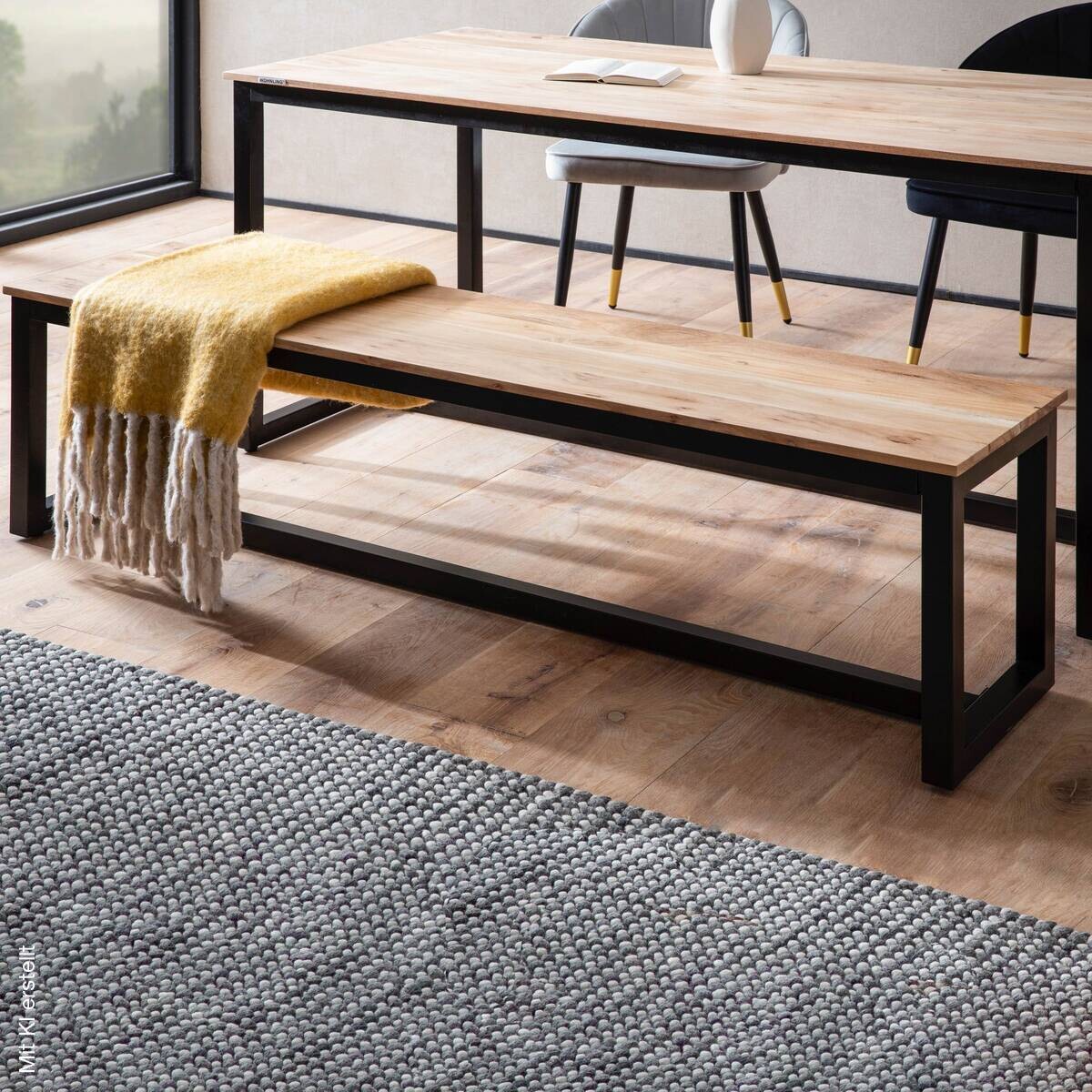 Sitzbank braun B/H/T: ca. 160x45x40 cm
