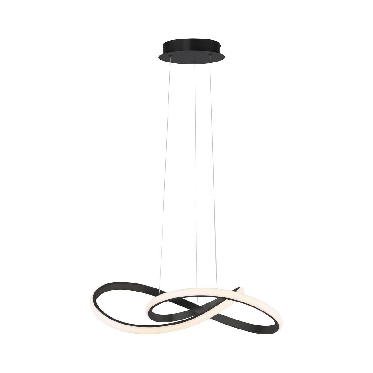 Just Light LED-Pendelleuchte MARIA 15402-18 schwarz Aluminium Gummi H/D: ca. 120x57 cm 1.0 Brennstellen