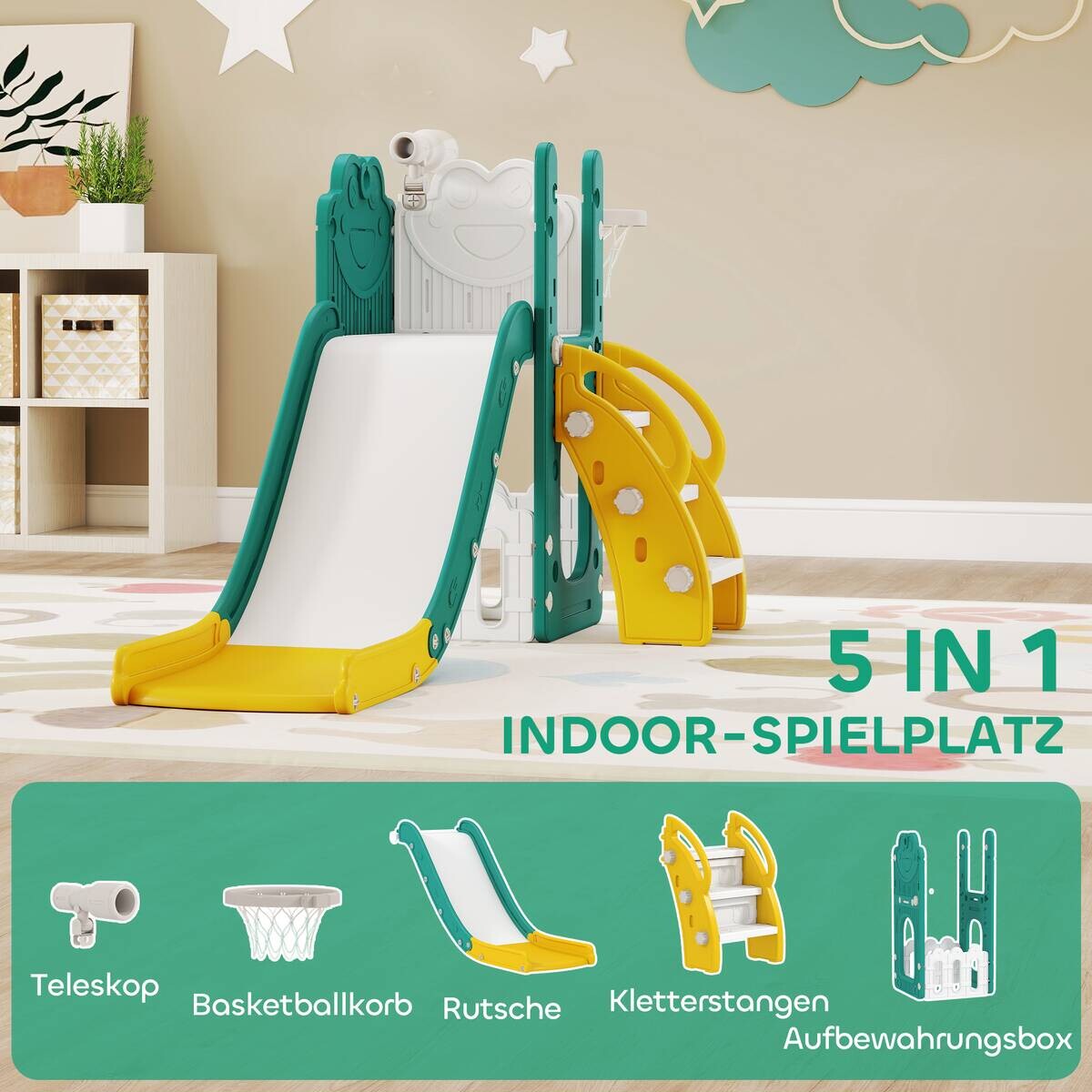AIYAPLAY Kinderrutsche gelb B/H/L: ca. 70x86x178 cm