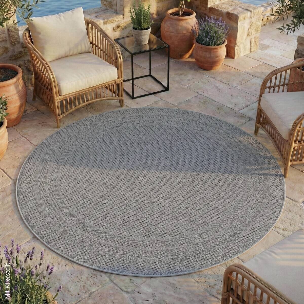 Ayyildiz Flachwebteppich DESERT grau D: ca. 80 cm