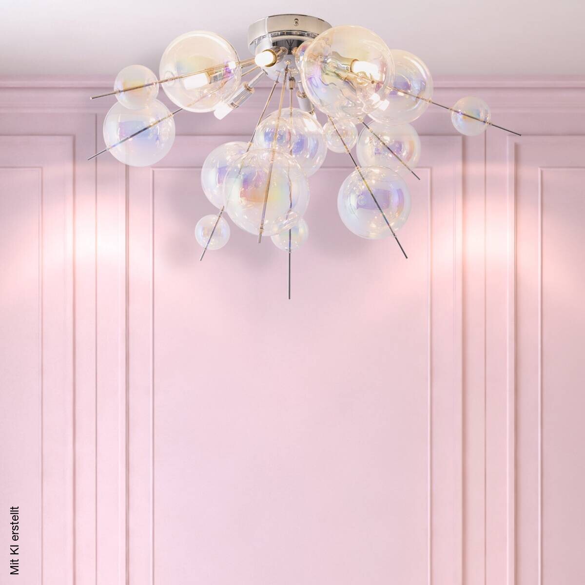 Näve Leuchten Deckenleuchte 1085130 multicolor Metall Glas B/H/T: ca. 57x38x57 cm G9 6 Brennstellen