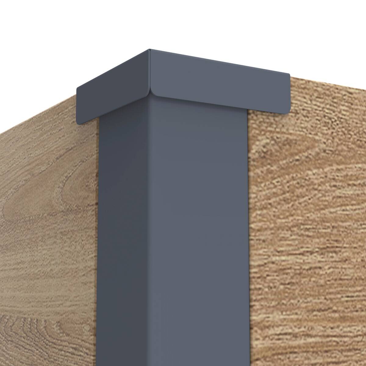 Westmann Pflanzkasten Talus Holzoptik Metall B/H/L: ca. 100x77x25 cm