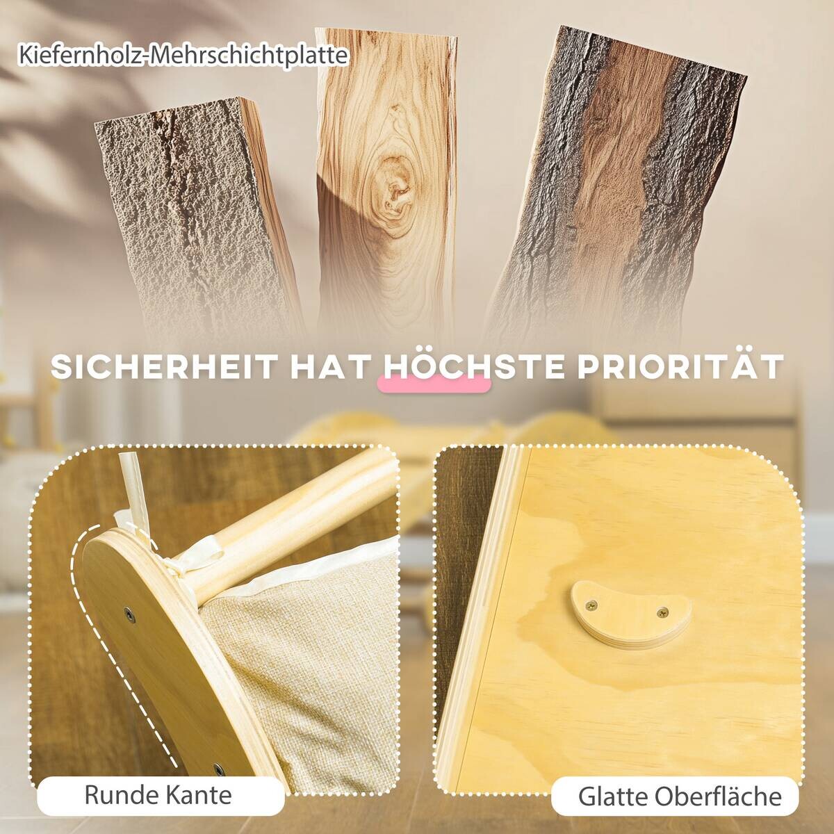AIYAPLAY Klettergerüst natur B/H/L: ca. 49,5x39,5x168 cm