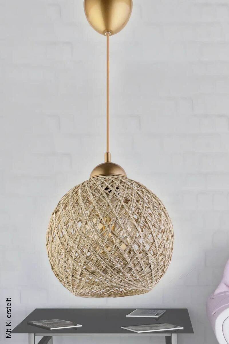 Opviq Pendelleuchte silber Baumwolle B/H/T/L/D: ca. 22x54x22x22x22 cm E27 1 Brennstellen