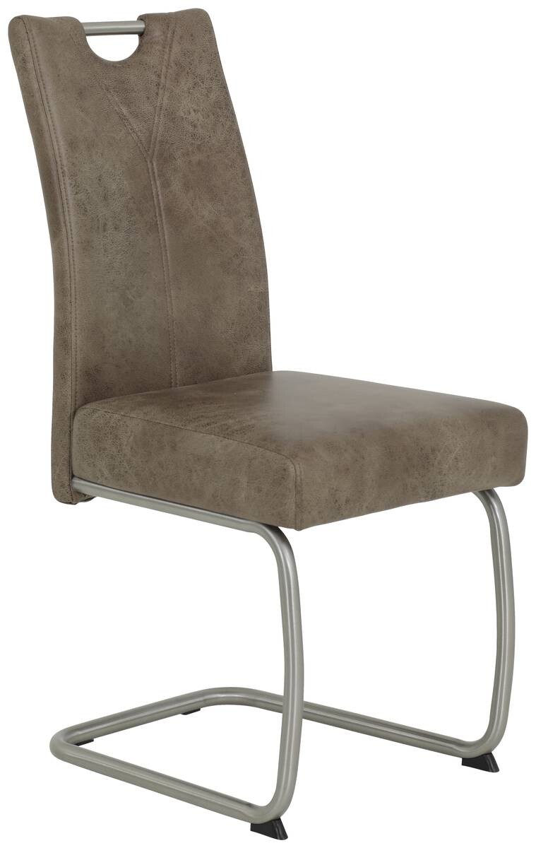 Schwingstuhl Sophia 2er Set schlamm Vintage Microfaser B/H/T: ca. 43x99x58 cm