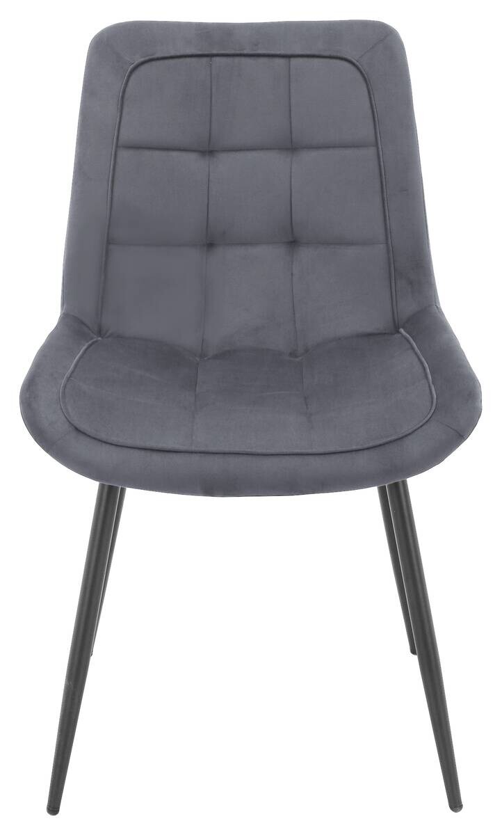Stuhl KIRA grau Webstoff B/H/T: ca. 52x82,5x59,5 cm