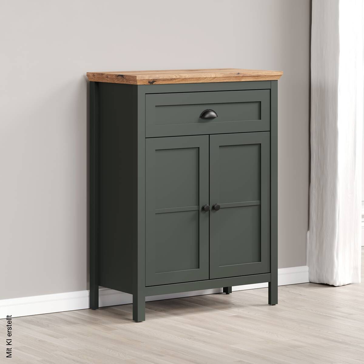 Kommode Stanton tannengrün Eiche Evoke Coast Nachbildung B/H/T: ca. 77x102x39 cm