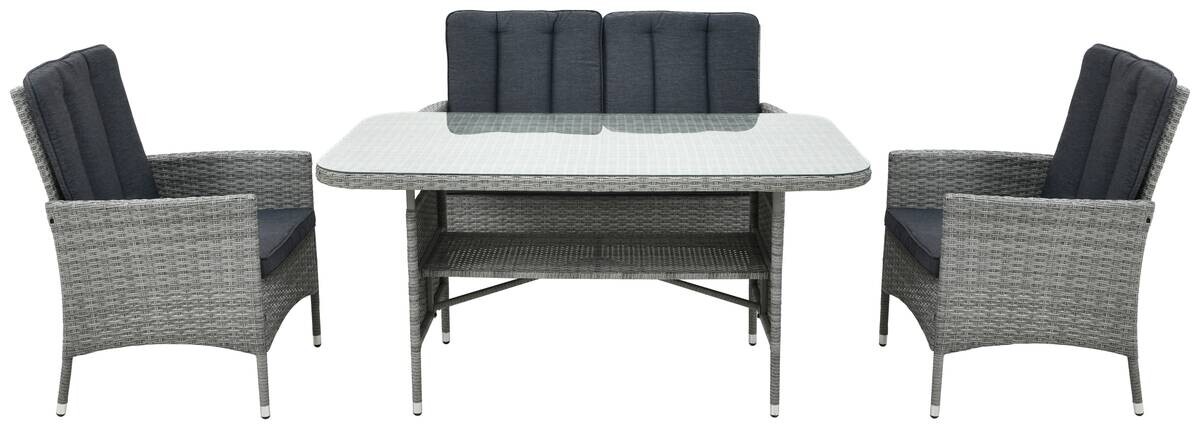 POCOline Gartensitzgruppe Wien dunkelgrau Stahlrohr