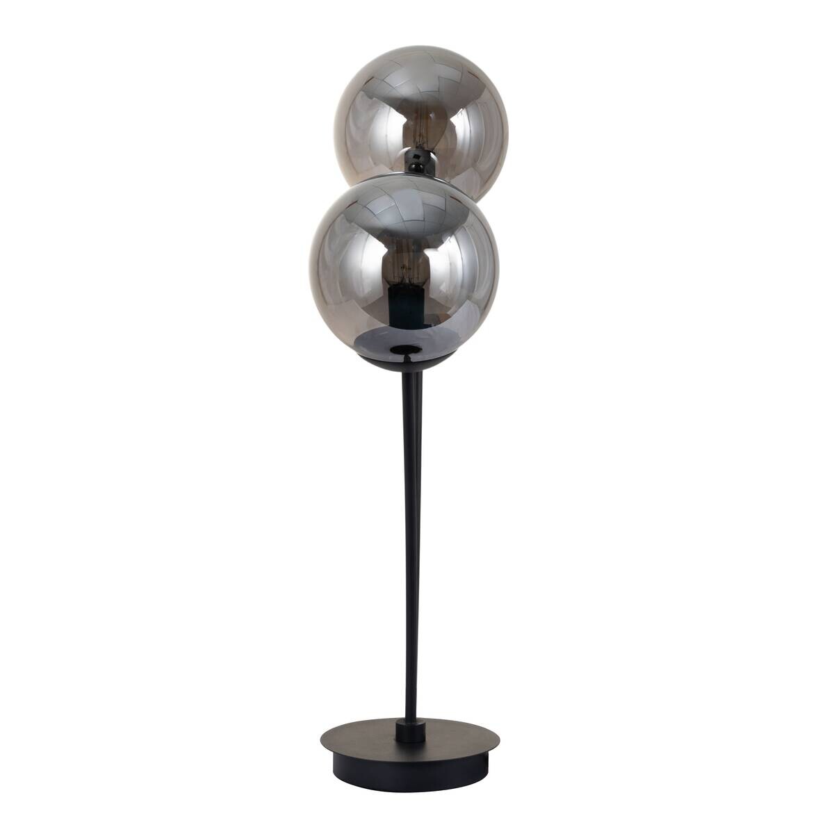 POCOline Tischleuchte Space schwarz Glas B/H/T: ca. 15x60x32 cm E14 2 Brennstellen