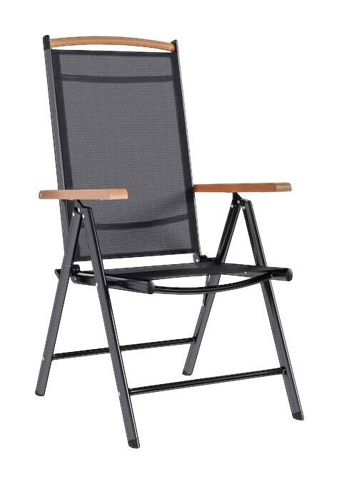 vidaXL Klappstuhl schwarz Textilene B/H/L: ca. 65x109x58 cm
