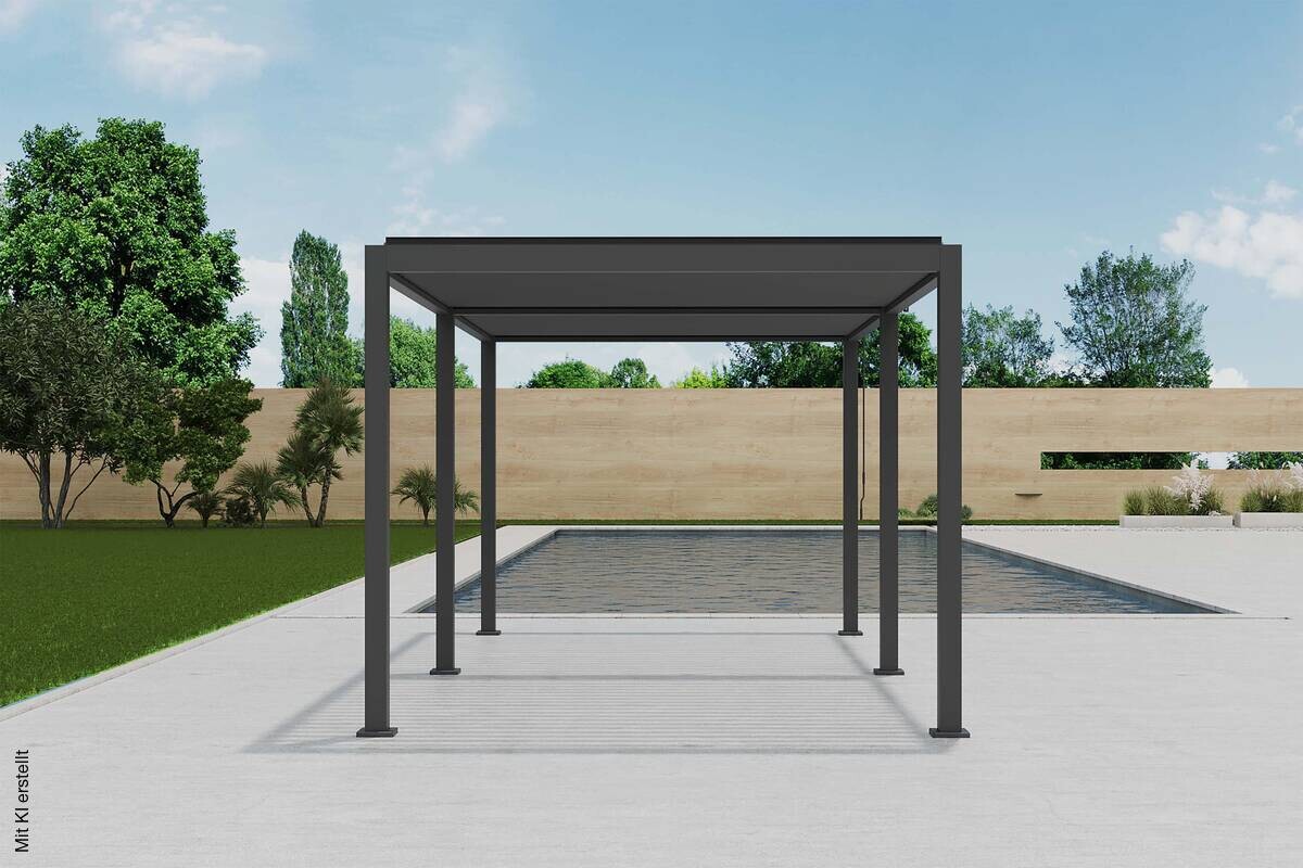 Pergola anthrazit Aluminium B/H/L: ca. 589x300x254,5 cm