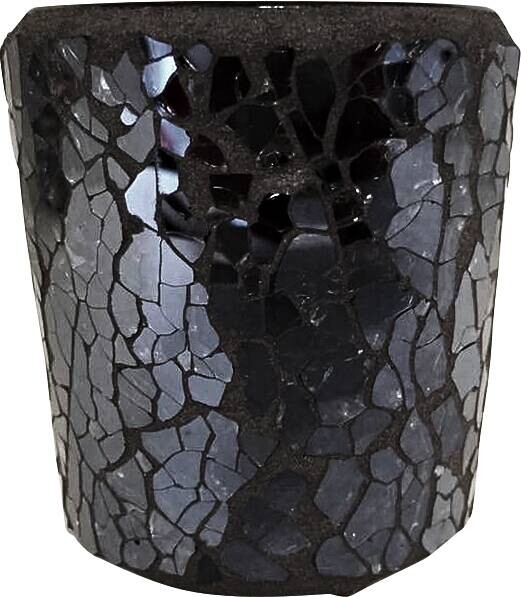 POCOline Teelichthalter schwarz Glas